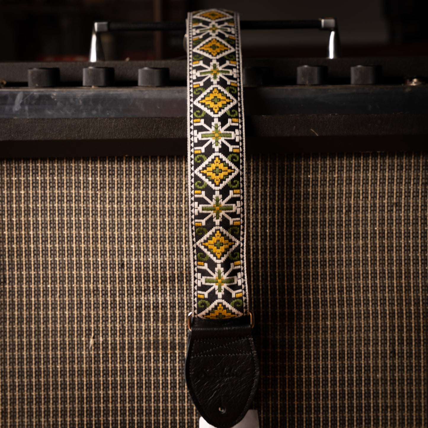 Souldier San Quentin Gold Green Guitar Strap