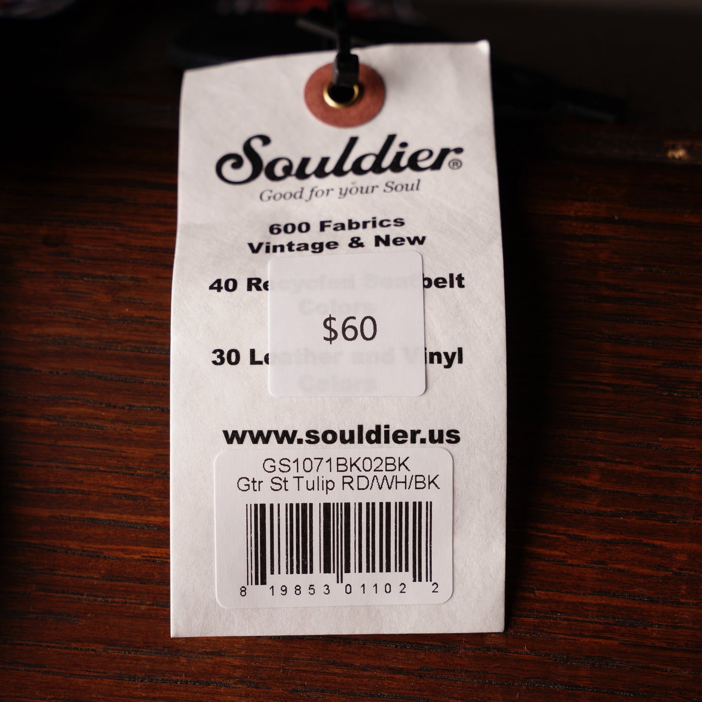 Souldier Tulip Red White Black Guitar Strap