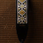 Souldier San Quentin Gold Green Torpedo Black Leather Guitar Strap