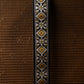 Souldier San Quentin Gold Green Torpedo Black Leather Guitar Strap