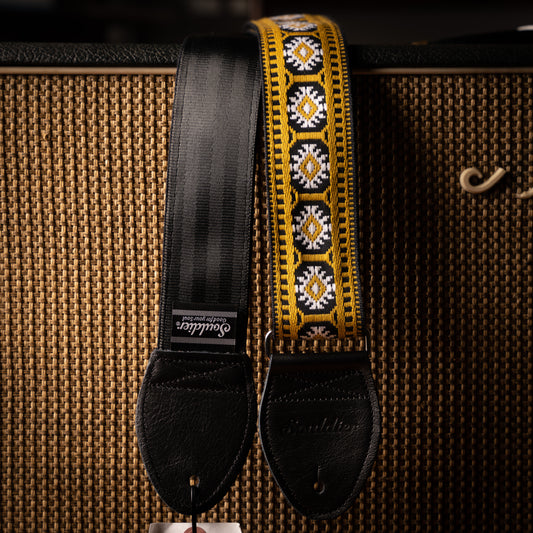 Madrid Leather Belt in 2023  Handmade leather belt, Leather guitar straps,  Guitar strap